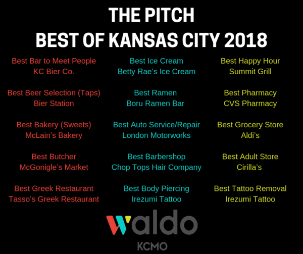 "Best of Kansas City" Pitch Magazine Award Winners Waldo KC